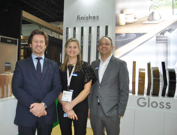 From left: Paulo Moutinho/M.D., Clara Cruz/Secretary and Sherif Salem/Area Sales Manager. Photo Datalignum in Dubai.