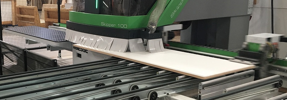 The woodworking machinery Biesse, Skipper 100, installed at CabParts.