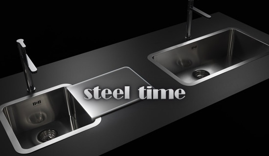 STEEL TIME ITALY, DESIGN COOKER- HOODS, KITCHEN SINKS STANDARD & PERSONALIZED SOLUTIONS.