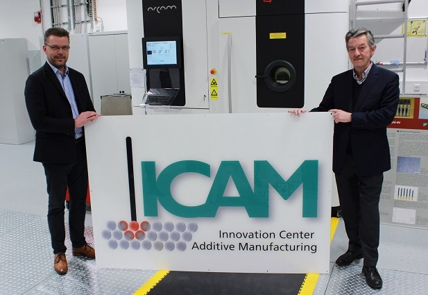 Left, Dr. Thomas Weissgrber and Prof. Bernard Kieback at the inauguration of the Innovation Center Additive Manufacturing ICAM at Fraunhofer IFAM in Dresden