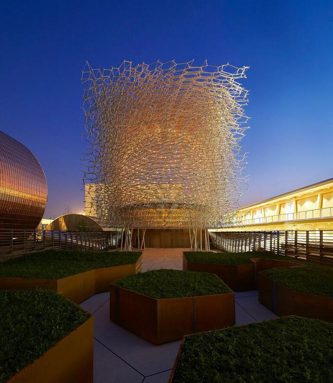 The  UK pavilion at Expo Milan 2015: Grown in Britain: Shared Globally.