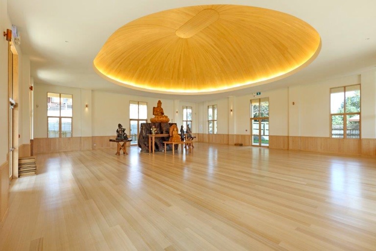 The hard Maple panels used for the Tsi Ming Buddhist Temple in Auckland.