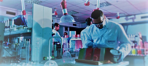 A chemical lab Kayalar Kimya, brand Genc.
