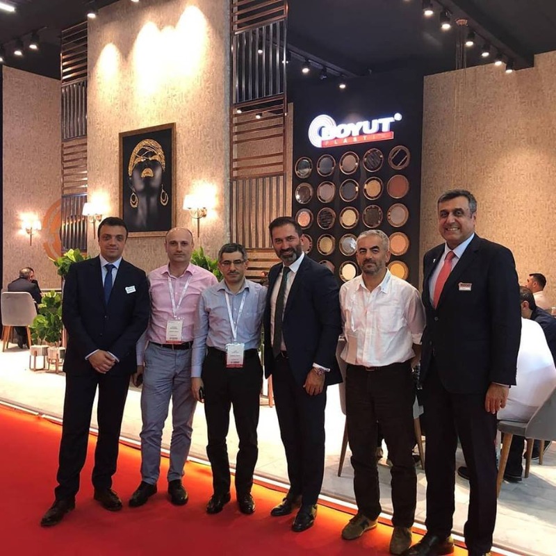 From left: Hidayet Ogretici/Alim Boad Member. In the center Naser Alim/Chairman Alim Group. Three men are clients and Naci Gngr/Director.