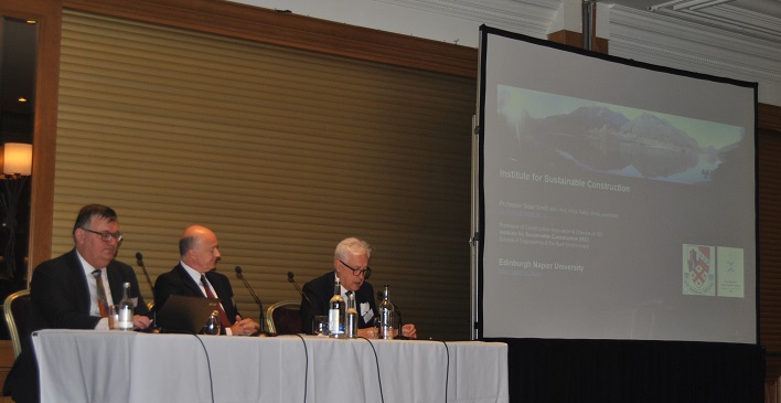 A moment of the Assembly. From left, Kris Wijnendaele/Technical Director & CFO, Clive Pinnington/Managing Director and Paolo Fantoni/Chairman. Photo Datalignum.